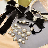 Maxbell Pearl Buttons Rhinestone Flatback Cabochon DIY Craft for Dress Wedding 8nn