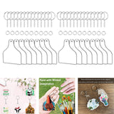 Maxbell 30x Transparent Acrylic Keychain Blanks DIY Kit Pendants  Blank Board