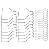 Maxbell 30x Transparent Acrylic Keychain Blanks DIY Kit Pendants  Blank Board