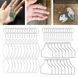 Maxbell 30x Transparent Acrylic Keychain Blanks DIY Kit Pendants  Rounded Rhombus