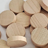 Maxbell 100 Pieces Wooden Pieces DIY 0.8in Natural Arts Chips Unfinished Wood Slice