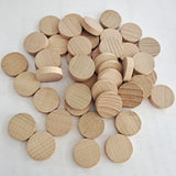 Maxbell 100 Pieces Wooden Pieces DIY 0.8in Natural Arts Chips Unfinished Wood Slice