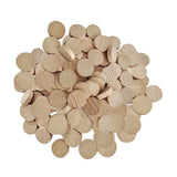 Maxbell 100 Pieces Wooden Pieces DIY 0.8in Natural Arts Chips Unfinished Wood Slice