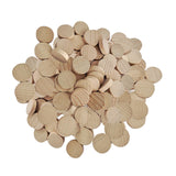 Maxbell 100 Pieces Wooden Pieces DIY 0.8in Natural Arts Chips Unfinished Wood Slice