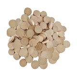 Maxbell 100 Pieces Wooden Pieces DIY 0.8in Natural Arts Chips Unfinished Wood Slice