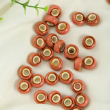 Maxbell 50x Multicolor Ceramic Spacer Beads Large Hole for DIY Rings Jewelry Making