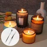 Maxbell 2 in 1 Candle Tweezers Spoon Tools Candle Accessories Set Silver