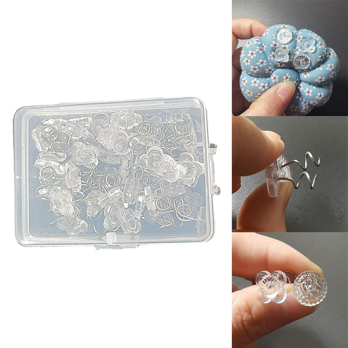 Maxbell Upholstery Bedskirt Pins Headliner Pins for Slipcovers Round