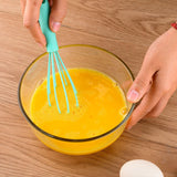 Maxbell Silicone Whisk Kitchen Utensil Non Scratch Mixer Egg Beater Frothing Green