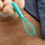 Maxbell Silicone Whisk Kitchen Utensil Non Scratch Mixer Egg Beater Frothing Green