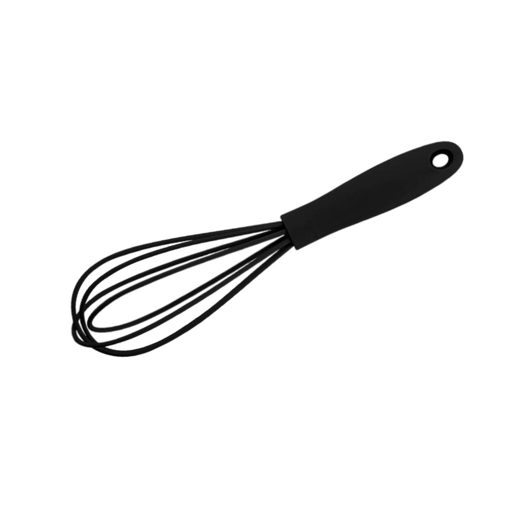 Maxbell Silicone Whisk Kitchen Utensil Non Scratch Mixer Egg Beater Frothing Black
