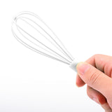 Maxbell Silicone Whisk Kitchen Utensil Non Scratch Mixer Egg Beater Frothing White