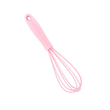 Maxbell Silicone Whisk Kitchen Utensil Non Scratch Mixer Egg Beater Frothing Pink