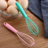 Maxbell Silicone Whisk Kitchen Utensil Non Scratch Mixer Egg Beater Frothing Pink