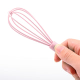 Maxbell Silicone Whisk Kitchen Utensil Non Scratch Mixer Egg Beater Frothing Pink