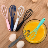 Maxbell Silicone Whisk Kitchen Utensil Non Scratch Mixer Egg Beater Frothing Pink