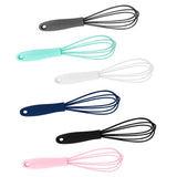 Maxbell Silicone Whisk Kitchen Utensil Non Scratch Mixer Egg Beater Frothing Pink