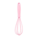 Maxbell Silicone Whisk Kitchen Utensil Non Scratch Mixer Egg Beater Frothing Pink