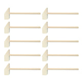 Maxbell 10 Pieces Mini Wooden Hammers Seafood Hammer DIY Mallet for Party Game Props 13x 5cm