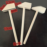 Maxbell 10 Pieces Mini Wooden Hammers Seafood Hammer DIY Mallet for Party Game Props 13x 5cm