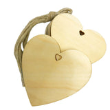 Maxbell 10x Heart Shapes Wooden Craft Christmas Wood Plaques Tree Valentine Sign