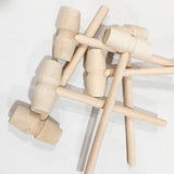 Maxbell 5Pcs Wooden Hammer for Chocolate Kids Beating Toys DIY for Jewelry Making