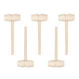 Maxbell 5Pcs Wooden Hammer for Chocolate Kids Beating Toys DIY for Jewelry Making