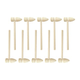 Maxbell 10 Pieces Mini Wooden Hammers Seafood Hammer DIY Mallet for Party Game Props 14.5x5cm