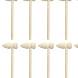 Maxbell 10 Pieces Mini Wooden Hammers Seafood Hammer DIY Mallet for Party Game Props 14.5x5cm