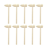 Maxbell 10 Pieces Mini Wooden Hammers Seafood Hammer DIY Mallet for Party Game Props 14.5x5cm
