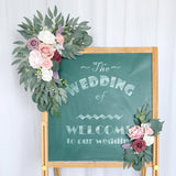 Maxbell Artificial Flower Swag Floral Swag Garland Wedding Arch Flowers Kit for Sign