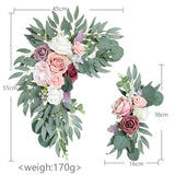 Maxbell Artificial Flower Swag Floral Swag Garland Wedding Arch Flowers Kit for Sign