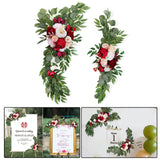 Maxbell 2Pcs Silk Floral Arrangement Arch Flowers for Tabletop Sign Decoration