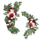 Maxbell 2Pcs Silk Floral Arrangement Arch Flowers for Tabletop Sign Decoration