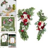 Maxbell 2Pcs Silk Floral Arrangement Arch Flowers for Tabletop Sign Decoration