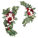 Maxbell 2Pcs Silk Floral Arrangement Arch Flowers for Tabletop Sign Decoration