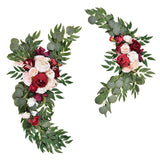 Maxbell 2Pcs Silk Floral Arrangement Arch Flowers for Tabletop Sign Decoration