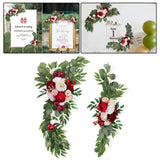 Maxbell 2Pcs Silk Floral Arrangement Arch Flowers for Tabletop Sign Decoration