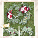 Maxbell 2Pcs Silk Floral Arrangement Arch Flowers for Tabletop Sign Decoration