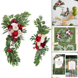 Maxbell 2Pcs Silk Floral Arrangement Arch Flowers for Tabletop Sign Decoration