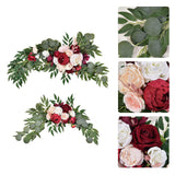 Maxbell 2Pcs Silk Floral Arrangement Arch Flowers for Tabletop Sign Decoration