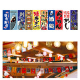 Maxbell Japanese Sushi Hanging Flags Banners HD Prints for Izakaya Room Shop Decor Style F