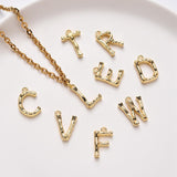 Maxbell Gold 26 Alphabet Charm Pendant for DIY Jewelry Accessories Jewelry Making