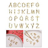 Maxbell Gold 26 Alphabet Charm Pendant for DIY Jewelry Accessories Jewelry Making