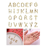 Maxbell Gold 26 Alphabet Charm Pendant for DIY Jewelry Accessories Jewelry Making