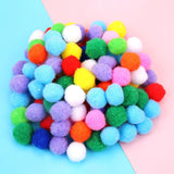 Maxbell Multicolor Pom Poms Balls DIY Material Kids DIY Arts Cat Toys Craft Making Dia 2.5cm 70Pcs