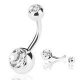 Maxbell 9Pcs Belly Button Rings Belly Rings Jewelry Piercing with Crystal Belly Bars