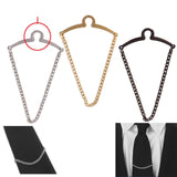 Maxbell Fashion Men Tie Chain Gold Plating Classic Gift Shirt Accessories Brooch