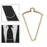 Maxbell Fashion Men Tie Chain Gold Plating Classic Gift Shirt Accessories Brooch