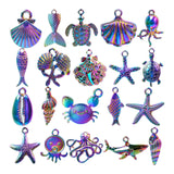 Maxbell 20Pcs Ocean Charms Pendants Mixed Ornaments for DIY Jewelry Making Earrings